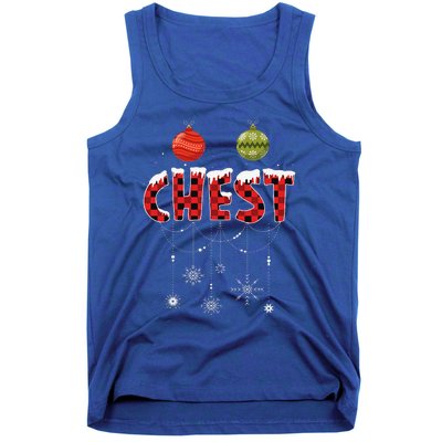 CHEST NUTS Matching Chestnuts Funny Christmas Couples Tank Top