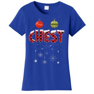 CHEST NUTS Matching Chestnuts Funny Christmas Couples Women's T-Shirt