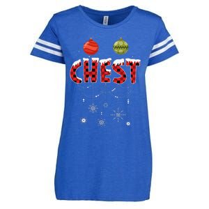 CHEST NUTS Matching Chestnuts Funny Christmas Couples Enza Ladies Jersey Football T-Shirt