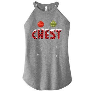 CHEST NUTS Matching Chestnuts Funny Christmas Couples Women's Perfect Tri Rocker Tank