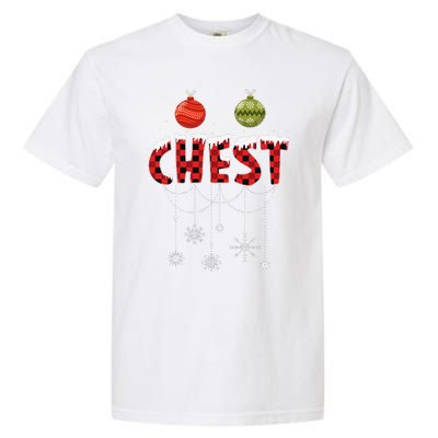 CHEST NUTS Matching Chestnuts Funny Christmas Couples Garment-Dyed Heavyweight T-Shirt