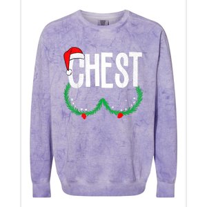 Chest Nuts Matching Chestnuts Funny Christmas Couples Chest Colorblast Crewneck Sweatshirt