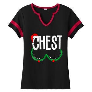 Chest Nuts Matching Chestnuts Funny Christmas Couples Chest Ladies Halftime Notch Neck Tee