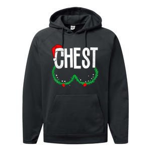 Chest Nuts Matching Chestnuts Funny Christmas Couples Chest Performance Fleece Hoodie