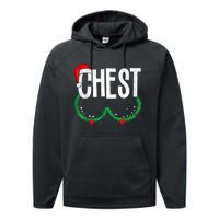 Chest Nuts Matching Chestnuts Funny Christmas Couples Chest Performance Fleece Hoodie