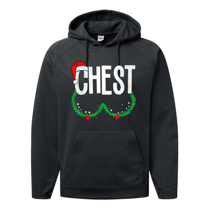 Chest Nuts Matching Chestnuts Funny Christmas Couples Chest Performance Fleece Hoodie