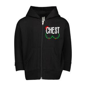 Chest Nuts Matching Chestnuts Funny Christmas Couples Chest Toddler Zip Fleece Hoodie