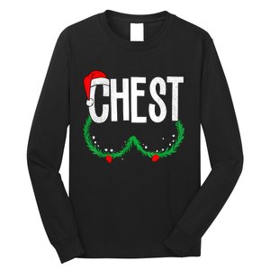 Chest Nuts Matching Chestnuts Funny Christmas Couples Chest Long Sleeve Shirt