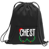 Chest Nuts Matching Chestnuts Funny Christmas Couples Chest Sweatshirt Cinch Pack Bag