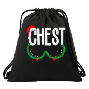 Chest Nuts Matching Chestnuts Funny Christmas Couples Chest Drawstring Bag