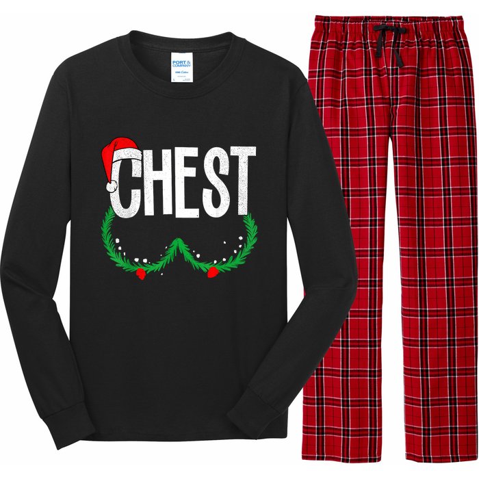 Chest Nuts Matching Chestnuts Funny Christmas Couples Chest Long Sleeve Pajama Set