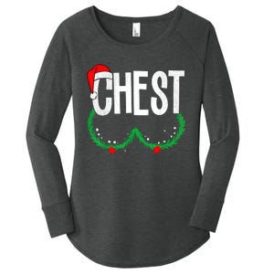 Chest Nuts Matching Chestnuts Funny Christmas Couples Chest Women's Perfect Tri Tunic Long Sleeve Shirt