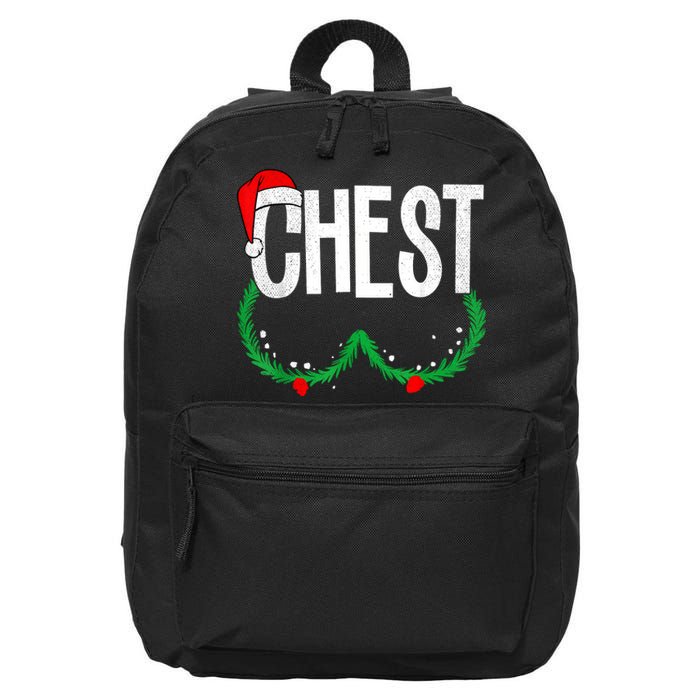 Chest Nuts Matching Chestnuts Funny Christmas Couples Chest 16 in Basic Backpack