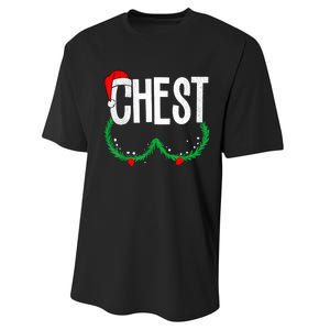 Chest Nuts Matching Chestnuts Funny Christmas Couples Chest Performance Sprint T-Shirt