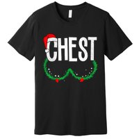 Chest Nuts Matching Chestnuts Funny Christmas Couples Chest Premium T-Shirt