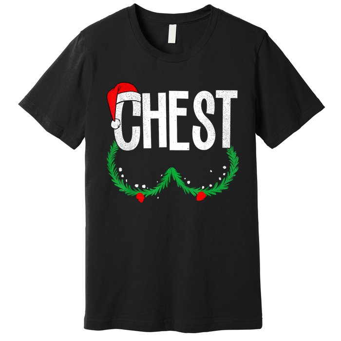 Chest Nuts Matching Chestnuts Funny Christmas Couples Chest Premium T-Shirt