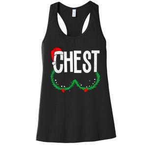 Chest Nuts Matching Chestnuts Funny Christmas Couples Chest Women's Racerback Tank