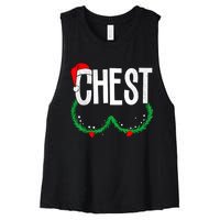 Chest Nuts Matching Chestnuts Funny Christmas Couples Chest Women's Racerback Cropped Tank