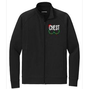 Chest Nuts Matching Chestnuts Funny Christmas Couples Chest Stretch Full-Zip Cadet Jacket