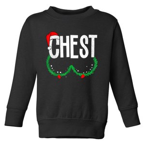 Chest Nuts Matching Chestnuts Funny Christmas Couples Chest Toddler Sweatshirt