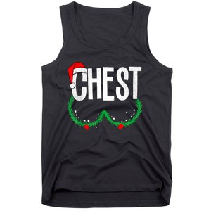 Chest Nuts Matching Chestnuts Funny Christmas Couples Chest Tank Top