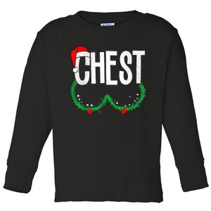 Chest Nuts Matching Chestnuts Funny Christmas Couples Chest Toddler Long Sleeve Shirt