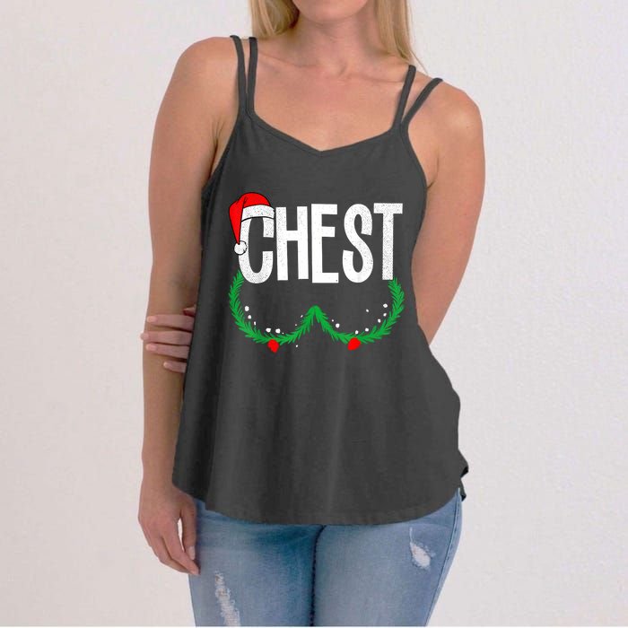 Chest Nuts Matching Chestnuts Funny Christmas Couples Chest Women's Strappy Tank