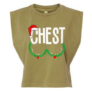 Chest Nuts Matching Chestnuts Funny Christmas Couples Chest Garment-Dyed Women's Muscle Tee