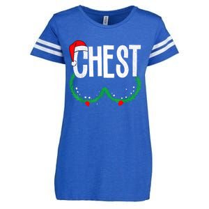 Chest Nuts Matching Chestnuts Funny Christmas Couples Chest Enza Ladies Jersey Football T-Shirt