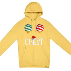 Chest Nuts Matching Funny Christmas Couples Chestnuts Chest Premium Pullover Hoodie