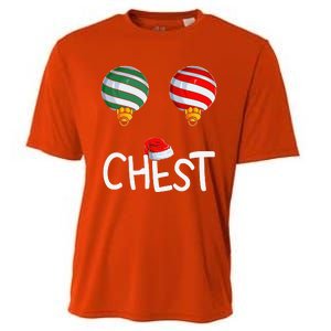 Chest Nuts Matching Funny Christmas Couples Chestnuts Chest Cooling Performance Crew T-Shirt