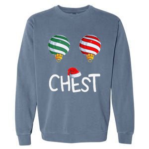 Chest Nuts Matching Funny Christmas Couples Chestnuts Chest Garment-Dyed Sweatshirt