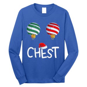 Chest Nuts Matching Funny Christmas Couples Chestnuts Chest Long Sleeve Shirt