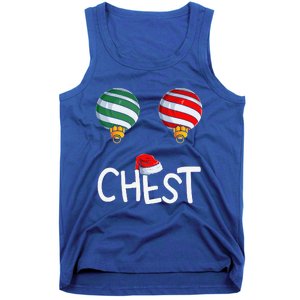 Chest Nuts Matching Funny Christmas Couples Chestnuts Chest Tank Top