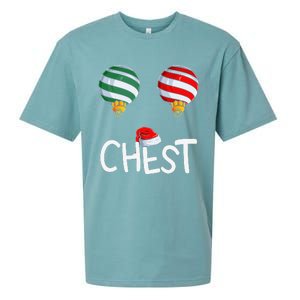 Chest Nuts Matching Funny Christmas Couples Chestnuts Chest Sueded Cloud Jersey T-Shirt