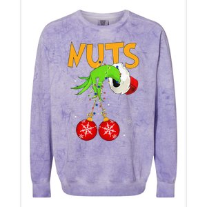 Chest Nuts Matching Chestnuts Christmas Snow Colorblast Crewneck Sweatshirt