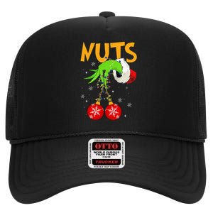 Chest Nuts Matching Chestnuts Christmas Snow High Crown Mesh Back Trucker Hat