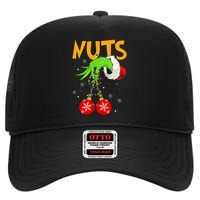 Chest Nuts Matching Chestnuts Christmas Snow High Crown Mesh Back Trucker Hat