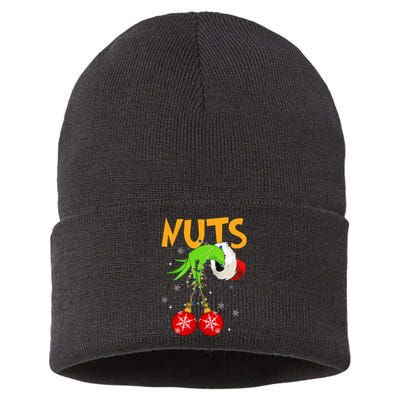 Chest Nuts Matching Chestnuts Christmas Snow Sustainable Knit Beanie