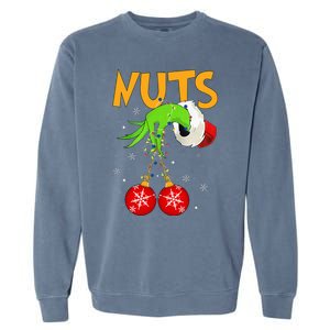 Chest Nuts Matching Chestnuts Christmas Snow Garment-Dyed Sweatshirt