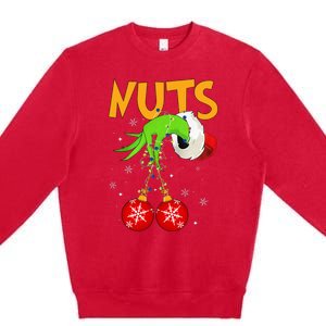 Chest Nuts Matching Chestnuts Christmas Snow Premium Crewneck Sweatshirt