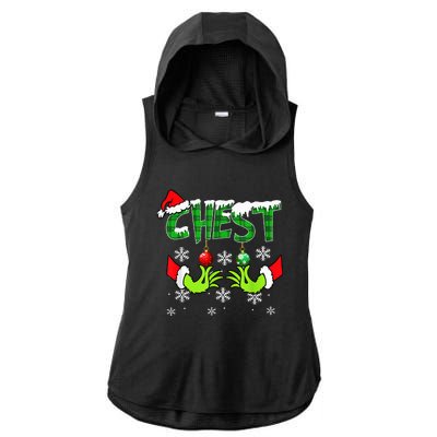 Chest Nuts Matching Chestnuts Christmas Snow Couples Ladies PosiCharge Tri-Blend Wicking Draft Hoodie Tank