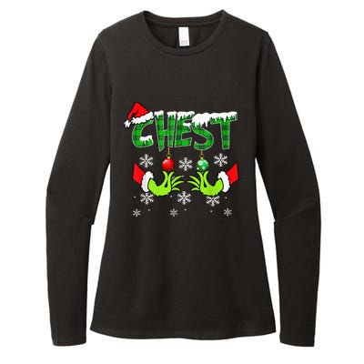 Chest Nuts Matching Chestnuts Christmas Snow Couples Womens CVC Long Sleeve Shirt