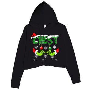 Chest Nuts Matching Chestnuts Christmas Snow Couples Crop Fleece Hoodie