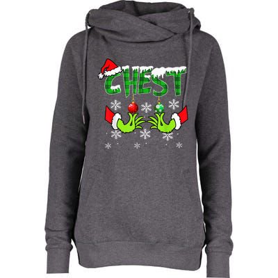 Chest Nuts Matching Chestnuts Christmas Snow Couples Womens Funnel Neck Pullover Hood