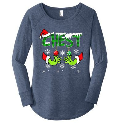 Chest Nuts Matching Chestnuts Christmas Snow Couples Women's Perfect Tri Tunic Long Sleeve Shirt