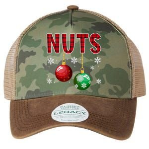 Chest Nuts Matching Chestnuts Funny Christmas Couples Nuts Legacy Tie Dye Trucker Hat