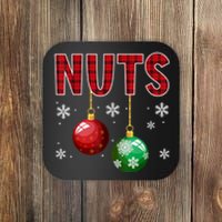 Chest Nuts Matching Chestnuts Funny Christmas Couples Nuts Coaster