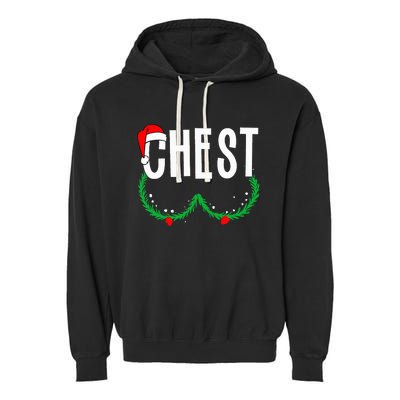 Chest Nuts Matching Chestnuts Funny Christmas Garment-Dyed Fleece Hoodie