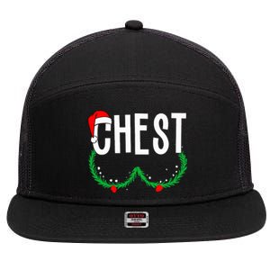 Chest Nuts Matching Chestnuts Funny Christmas 7 Panel Mesh Trucker Snapback Hat